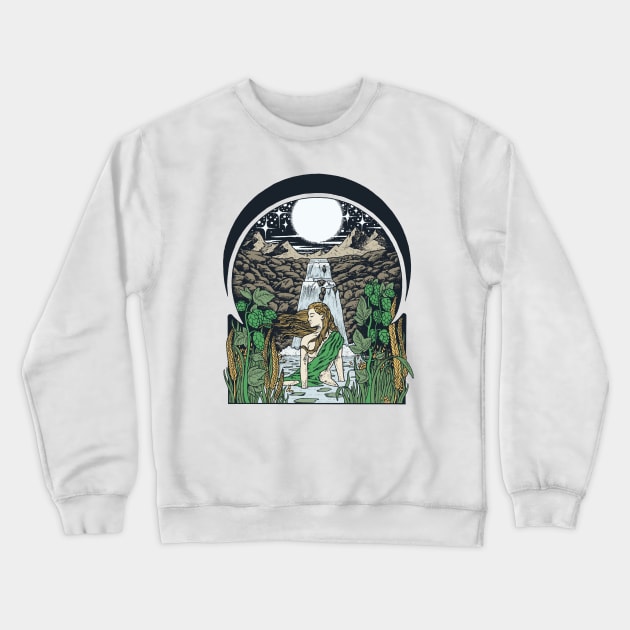 Primordial Goddess Crewneck Sweatshirt by HenryBennettArt